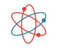 png image of range icon. red and blue lines intertwined with three circles in chains.